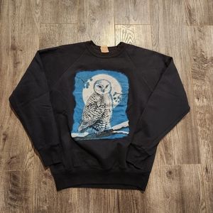 Vintage Owl Graphic Sweater